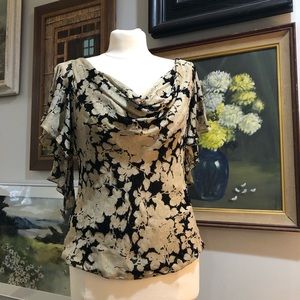 Carmen Marc Valvo Collection beaded silk top